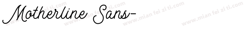 Motherline Sans字体转换